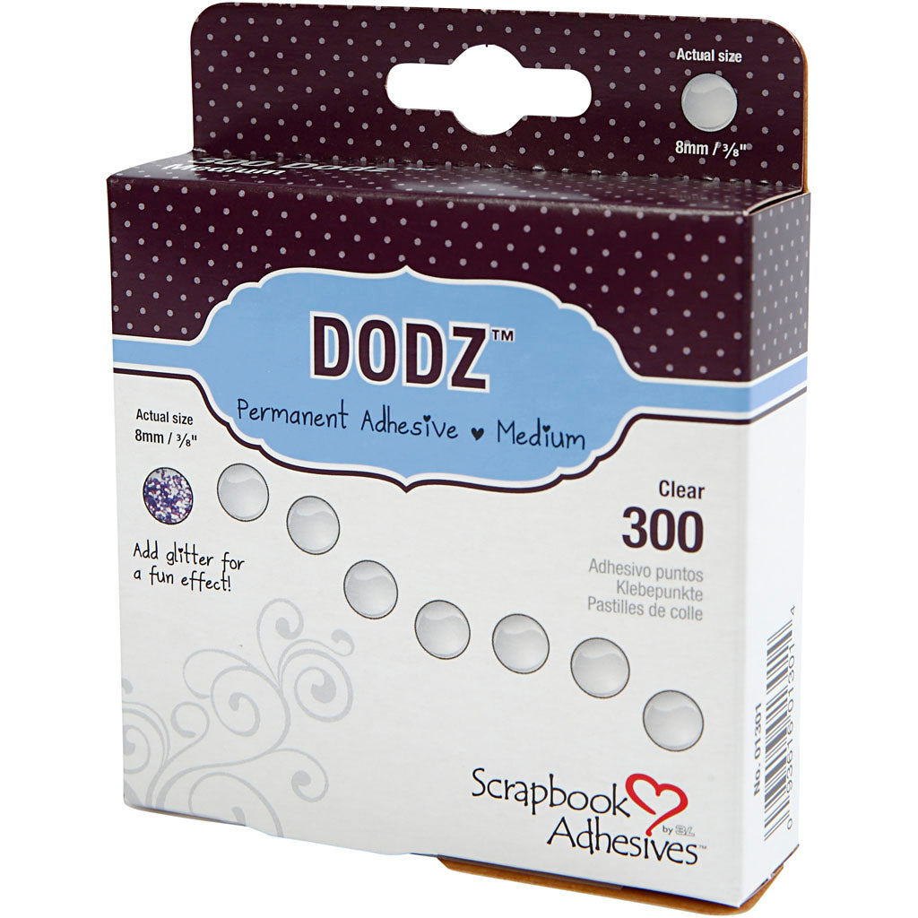 Dodz Adhesive Dots, dia. 8 mm, thickness 0,5 mm, medium, 300 pc