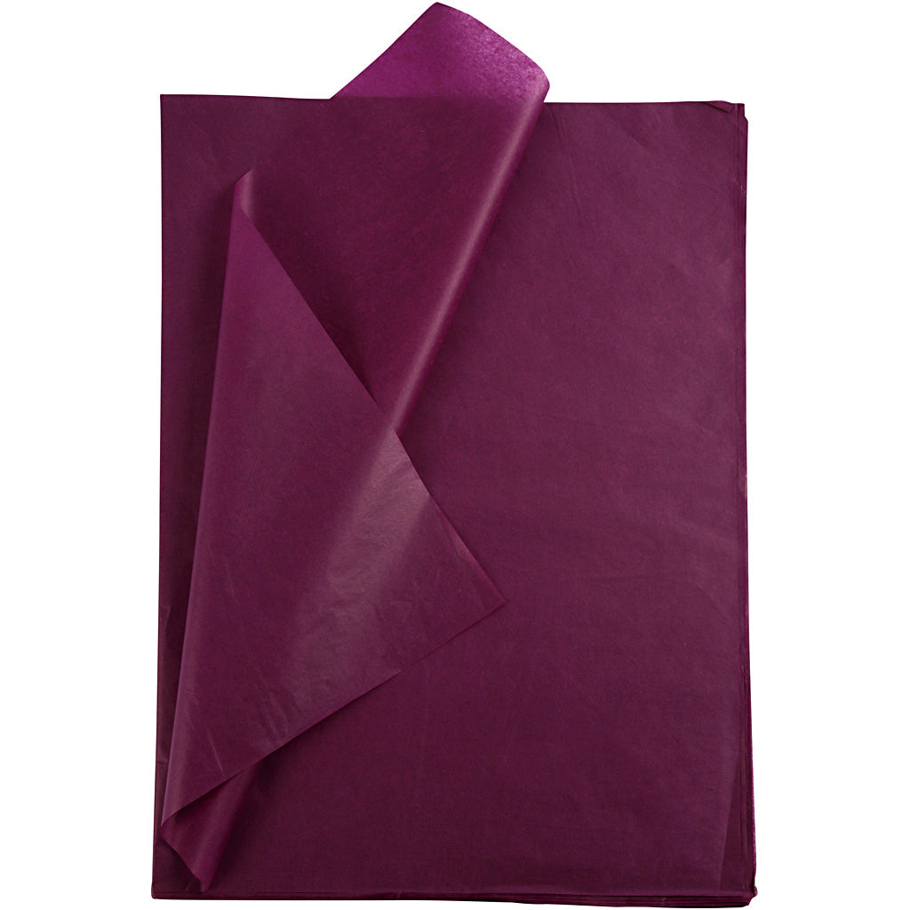 Tissue Paper, sheet 50x70 cm, 14 g, burgundy, 10 sheet