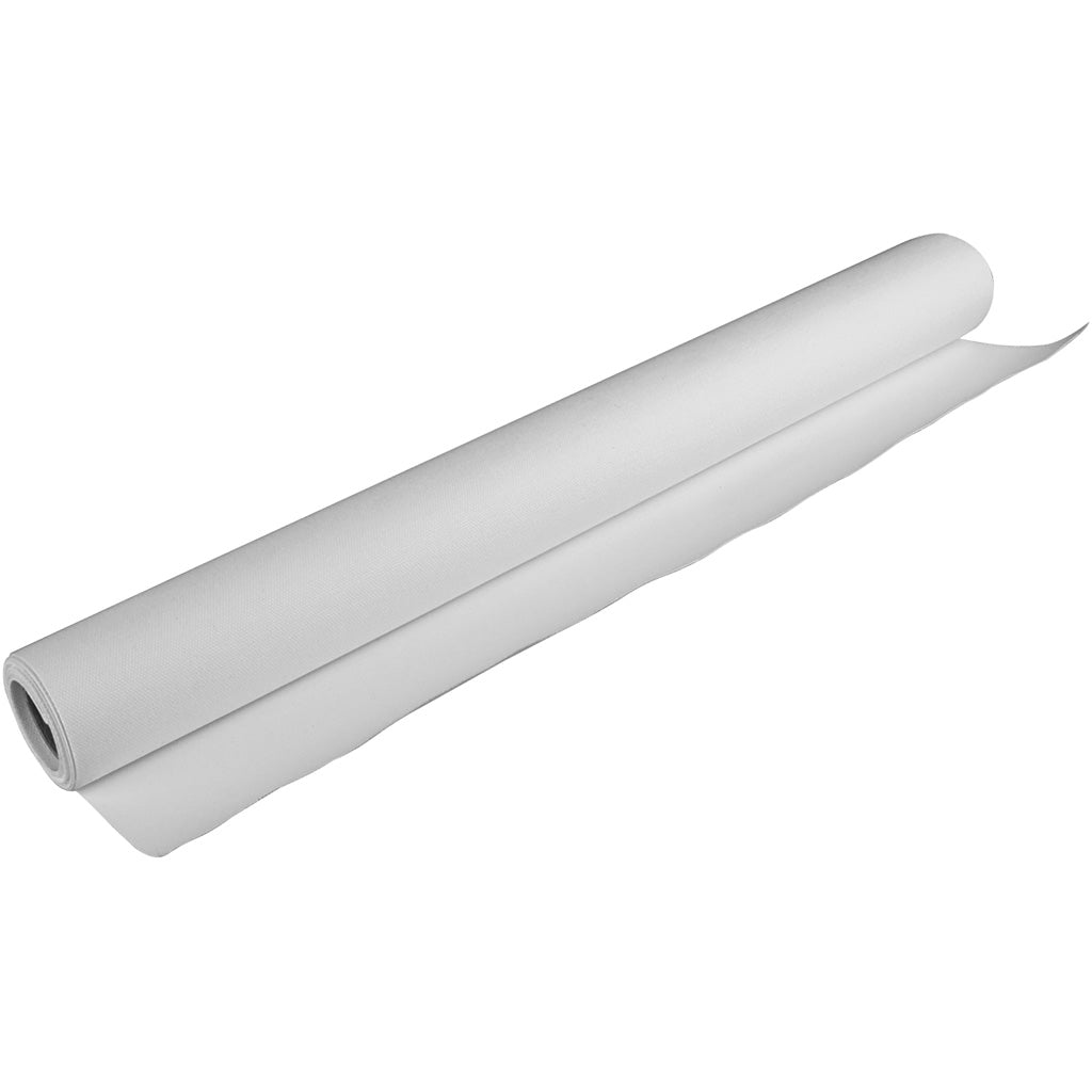 Canvas Roll, W: 120 cm, 380 g, white, 5 m/ 1 roll