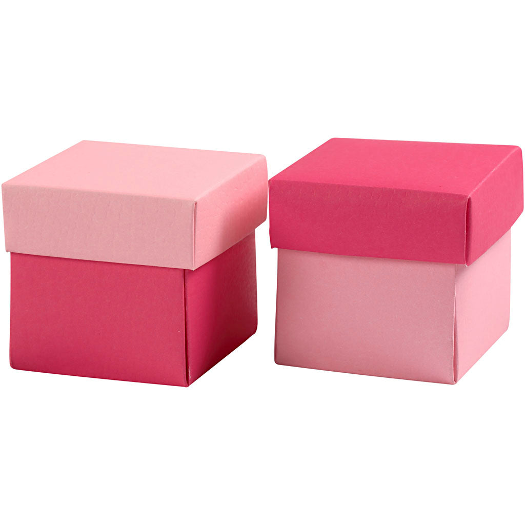 Folding box, size 5,5x5,5 cm, 250 g, rose/pink, 10 pc
