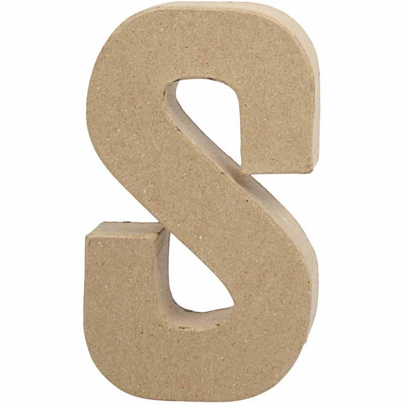 Letter, S, H: 20,3 cm, W: 11,4 cm, thickness 2,6 cm