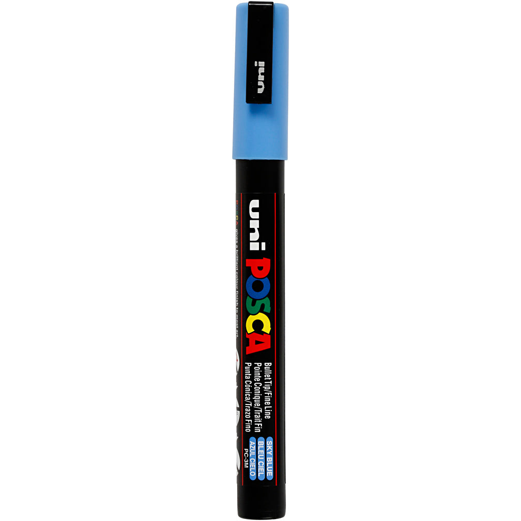 Posca Marker, no. PC-3M, line 0,9-1,3 mm, fine, sky blue