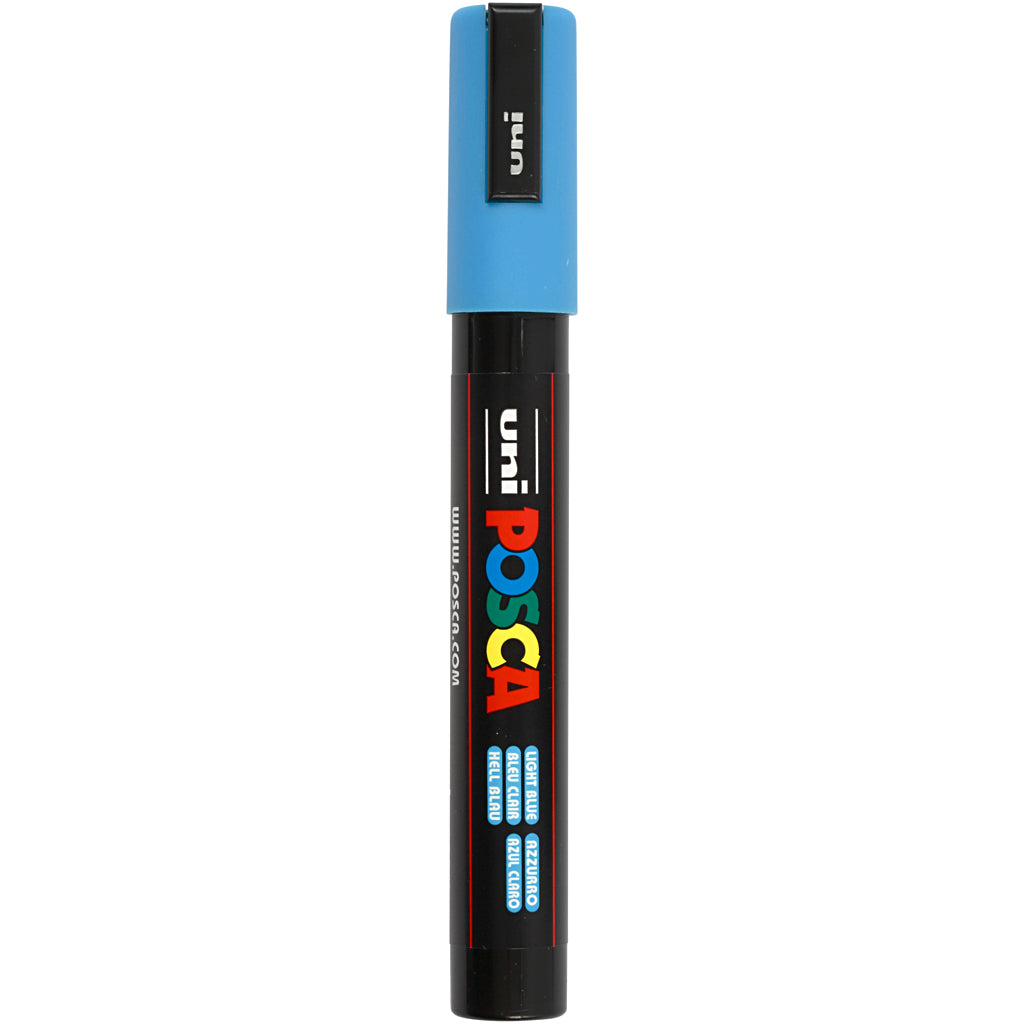 Posca Marker, no. PC-5M, line 2,5 mm, medium, light blue