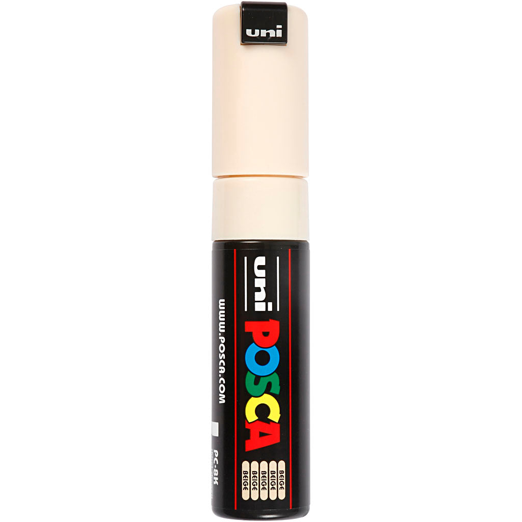 Posca Marker, no. PC-8K, line 8 mm, broad, beige