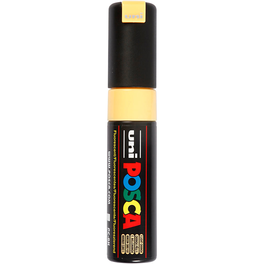 Posca Marker, no. PC-8K, line 8 mm, broad, fluo light orange