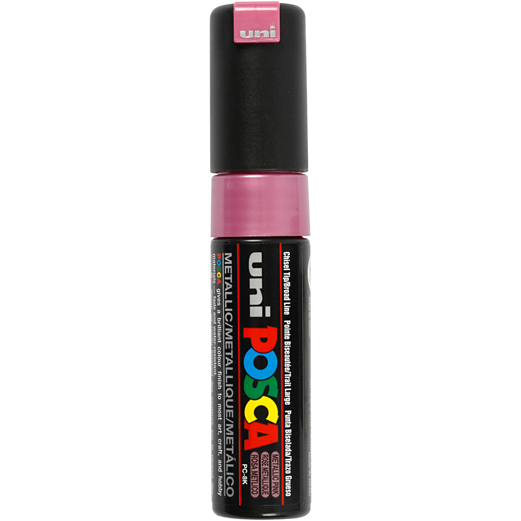 Posca Marker, no. PC-8K, line 8 mm, broad, metallic pink