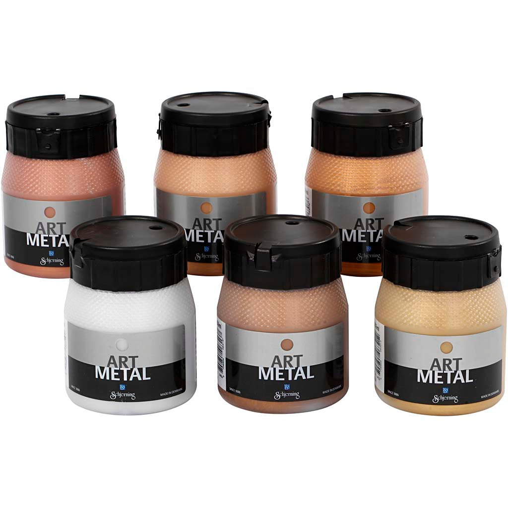 Craft Paint Metallic, no. 5102, 5104, 5106, 5108, 5109, 5110, metallic colours, 6x250 ml