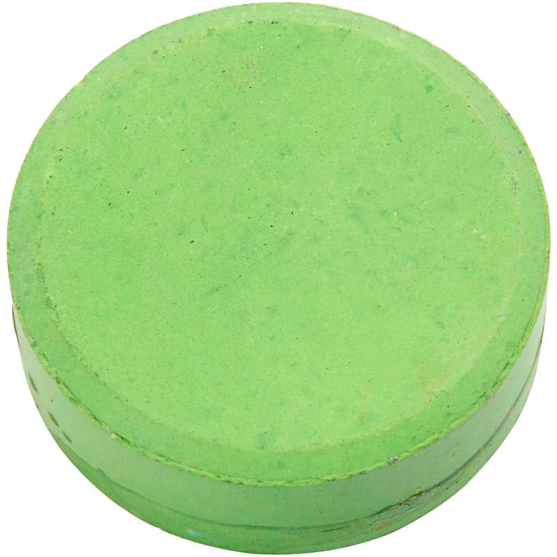 Watercolours, H: 16 mm, dia. 44 mm, green, 6 pc