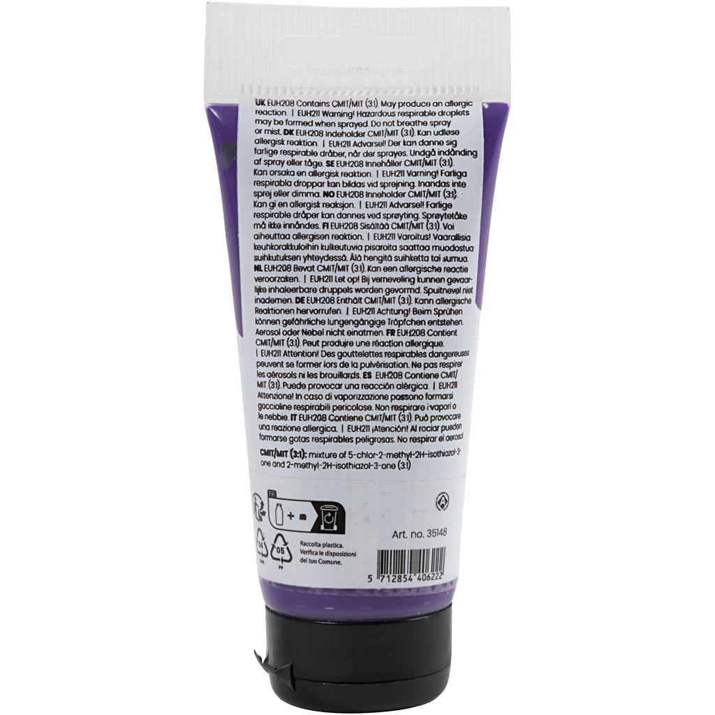 Art Acrylic, semi-glossy, opaque, violet blue, 75 ml/ 1 bottle