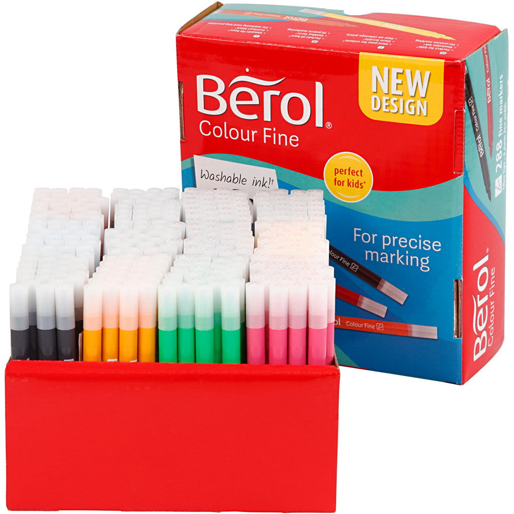 Berol Colourfine, line 0,3-0,7 mm, assorted colours, 288 pc
