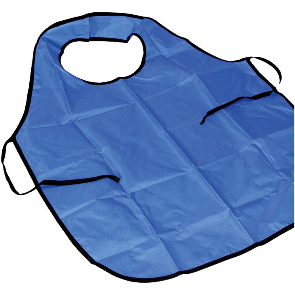 Painting apron with collar, L: 70 cm, size 8+ years, blue, 10 pc