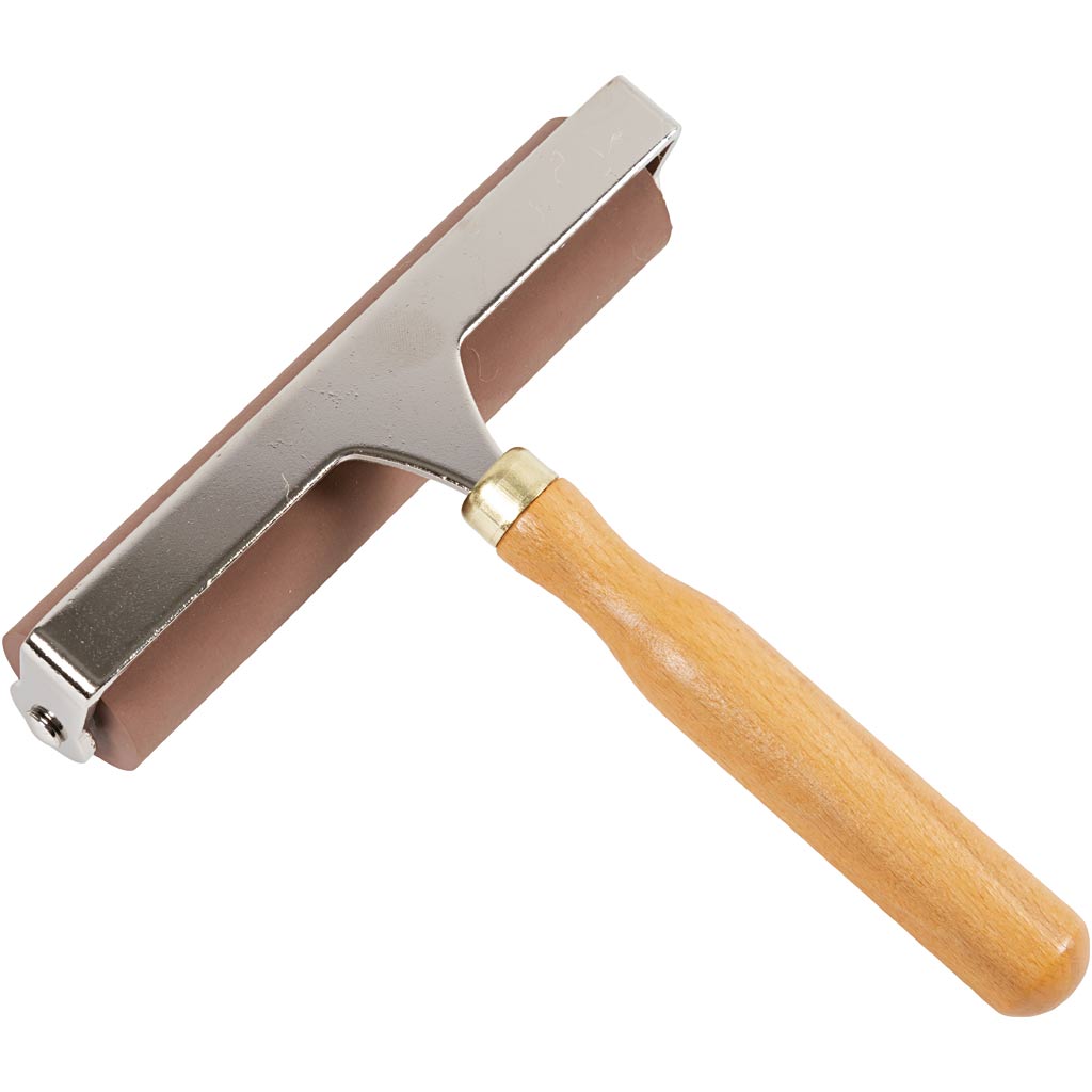 Rubber Roller/Lino Roller, W: 14,70 cm, dia. 3 cm