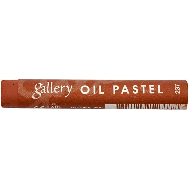 Gallery Oil Pastel Premium, L: 7 cm, thickness 11 mm, russet (237), 6 pc