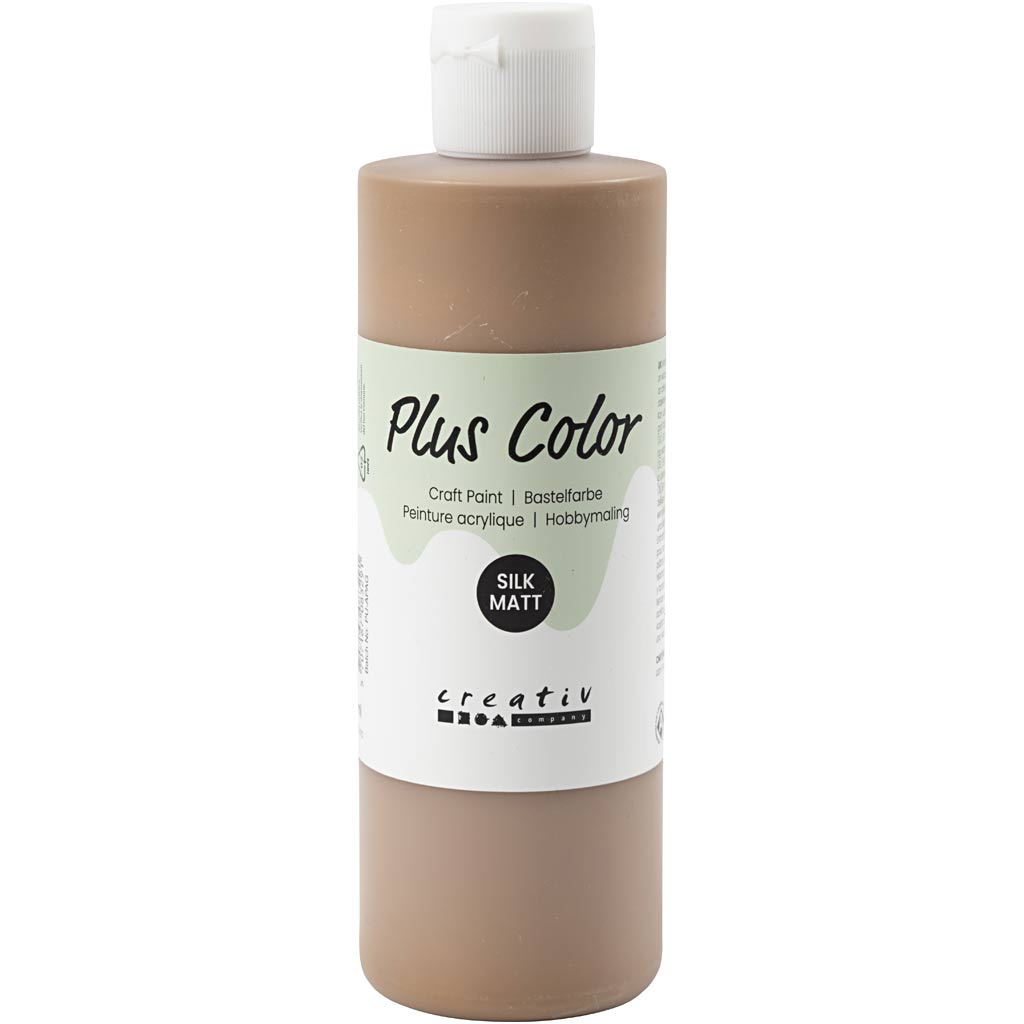 Plus Color Craft Paint, light brown, 250 ml/ 1 bottle