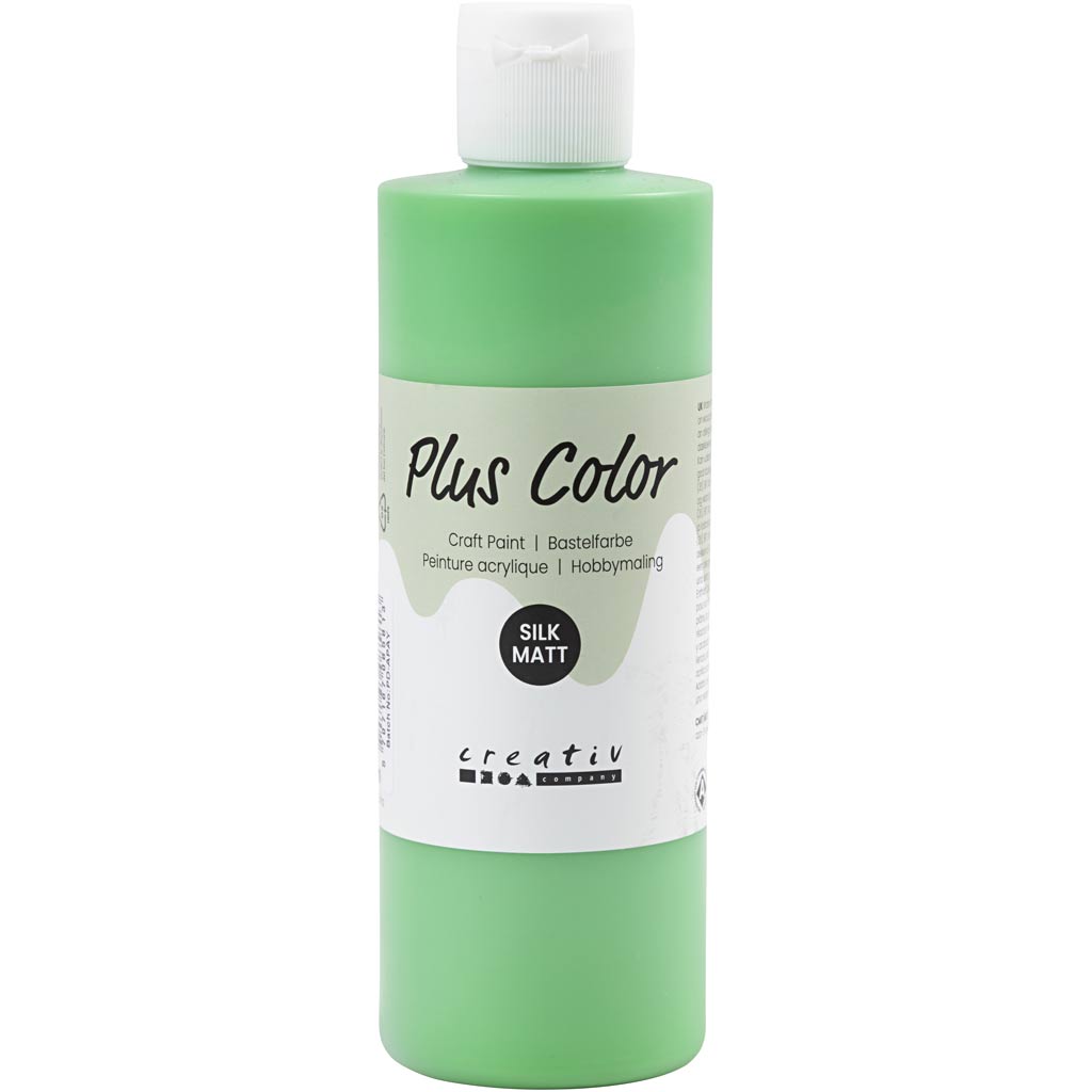 Plus Color Craft Paint, bright green, 250 ml/ 1 bottle