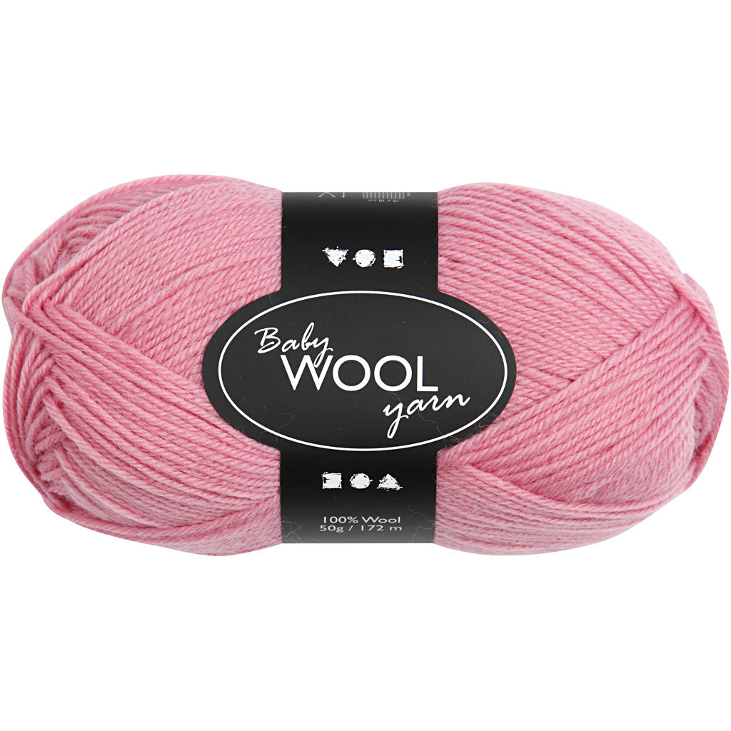 Baby Yarn, L: 172 M, dark rose, 50 g/ 1 ball