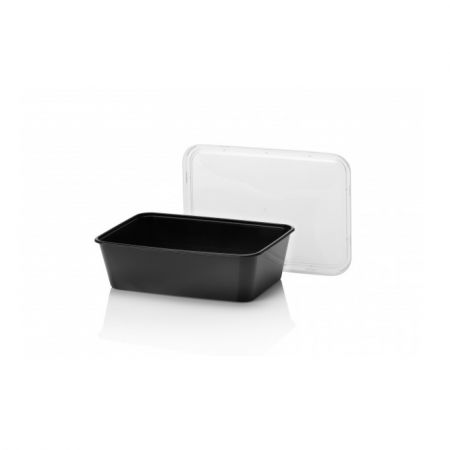 Microwavable Container 175x119x52mm Black (500 pcs)