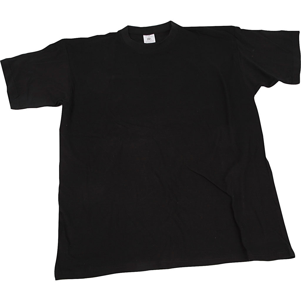 T-shirts, W: 59 cm, size X-large, round neck, 145 g, black