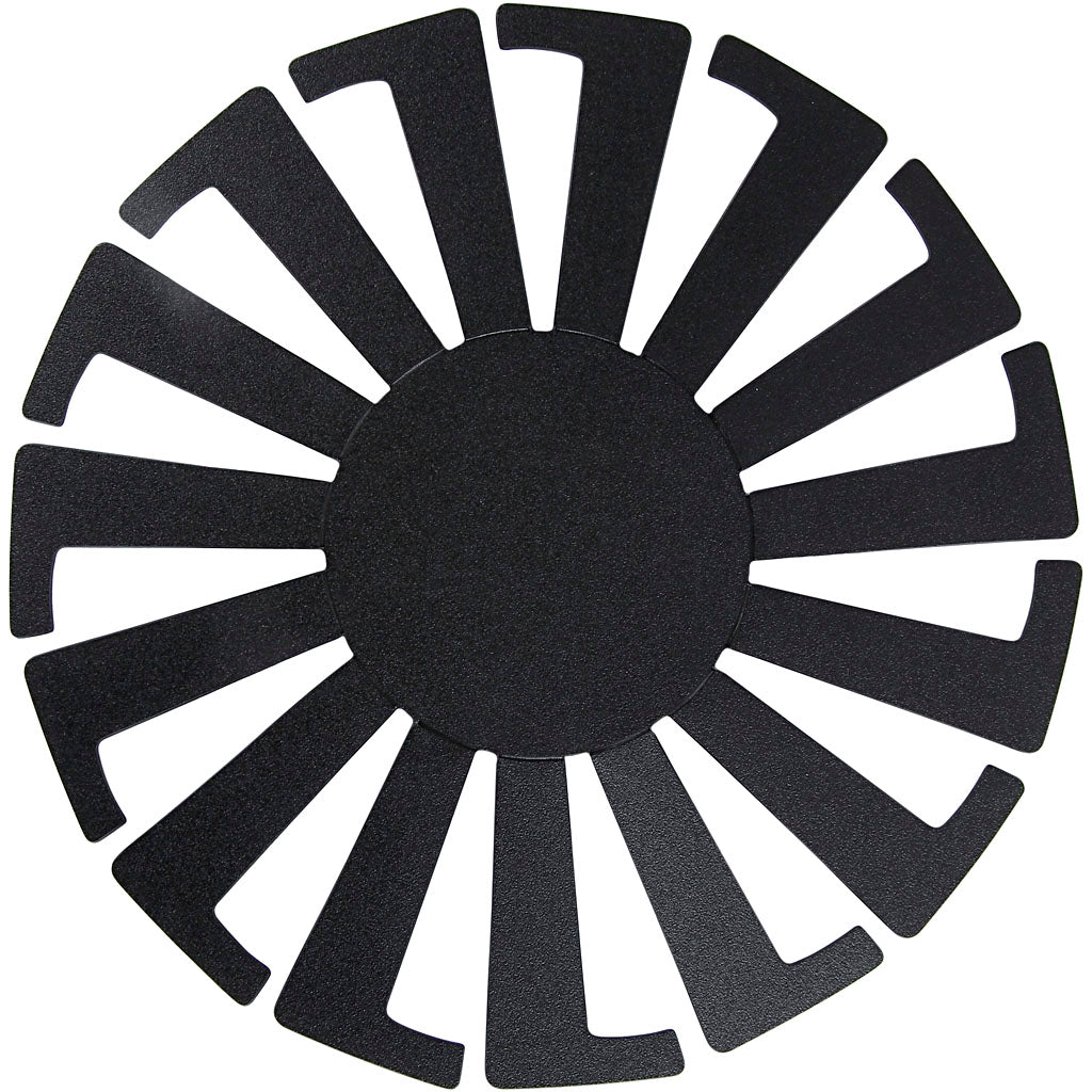 Basket Weaving Template, H: 8 cm, dia. 14 cm, black, 10 pc