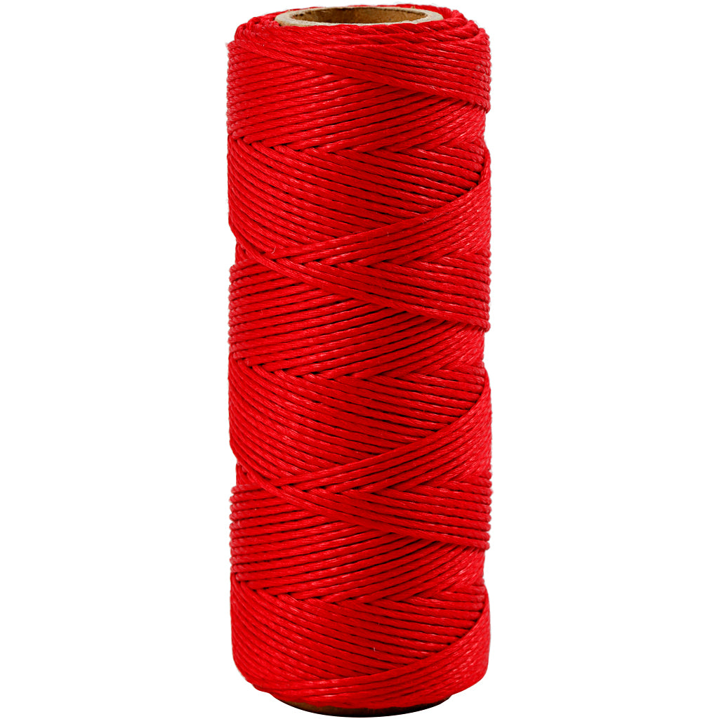 Bamboo Cord, thickness 1 mm, red, 65 m/ 1 roll