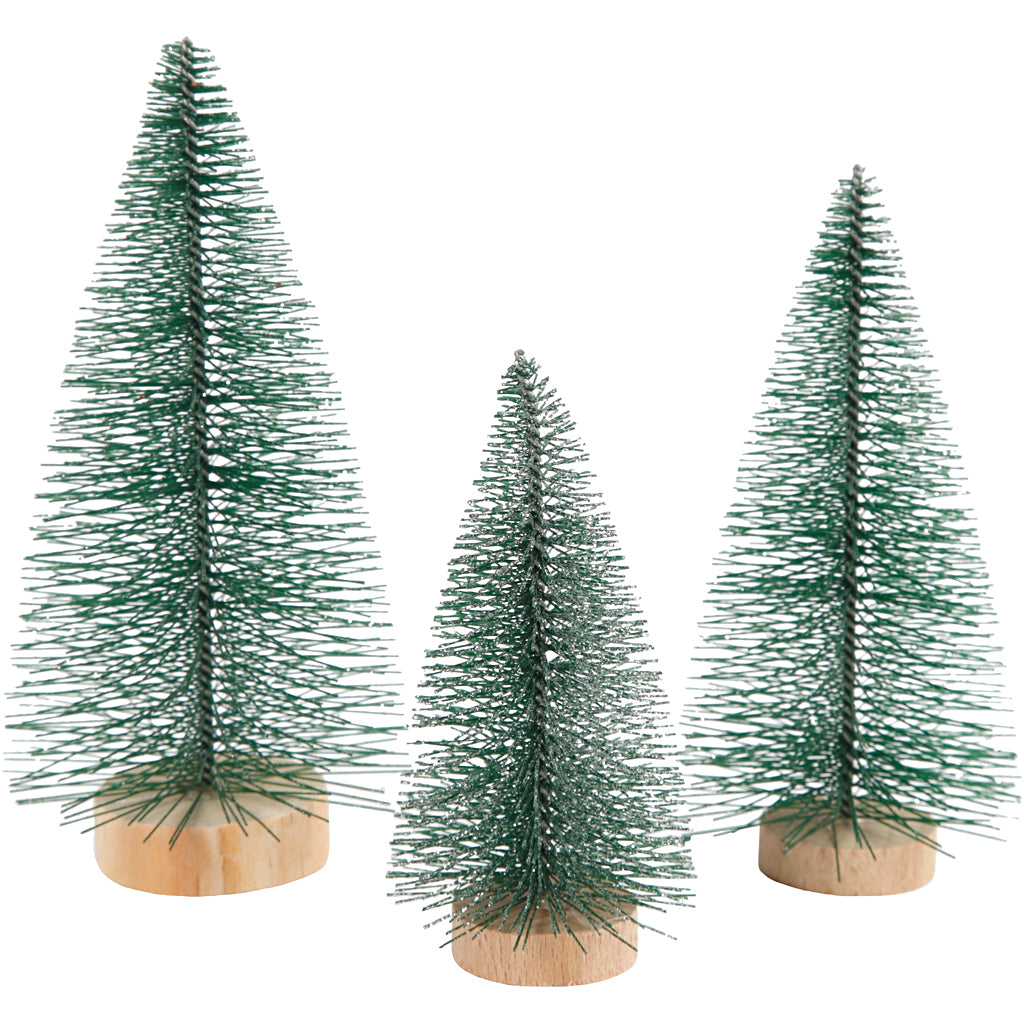 Christmas Spruce Trees, H: 10+13+14 cm