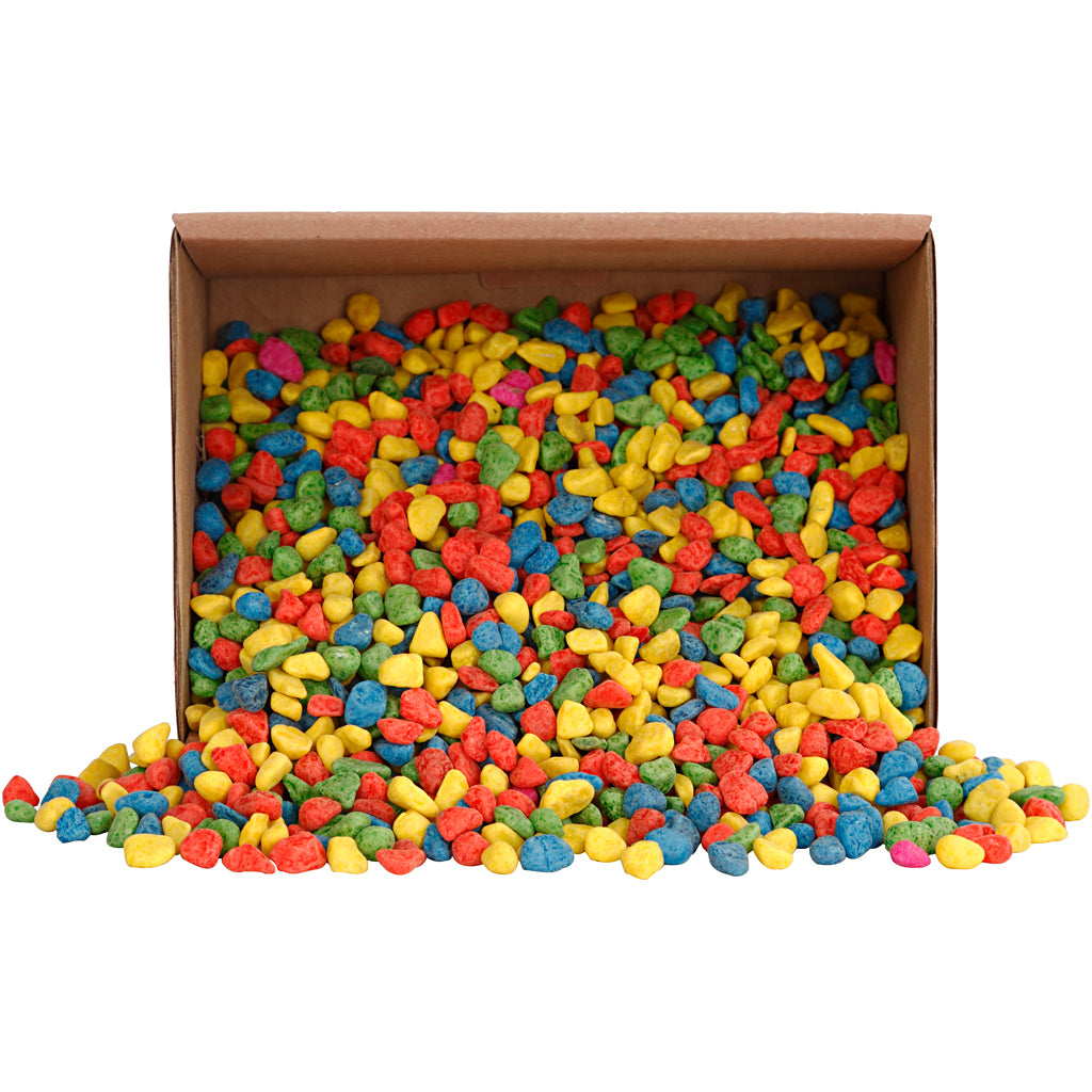 Mosaic stones, size 8-10 mm, thickness 5 mm, bold colours, 2 kg