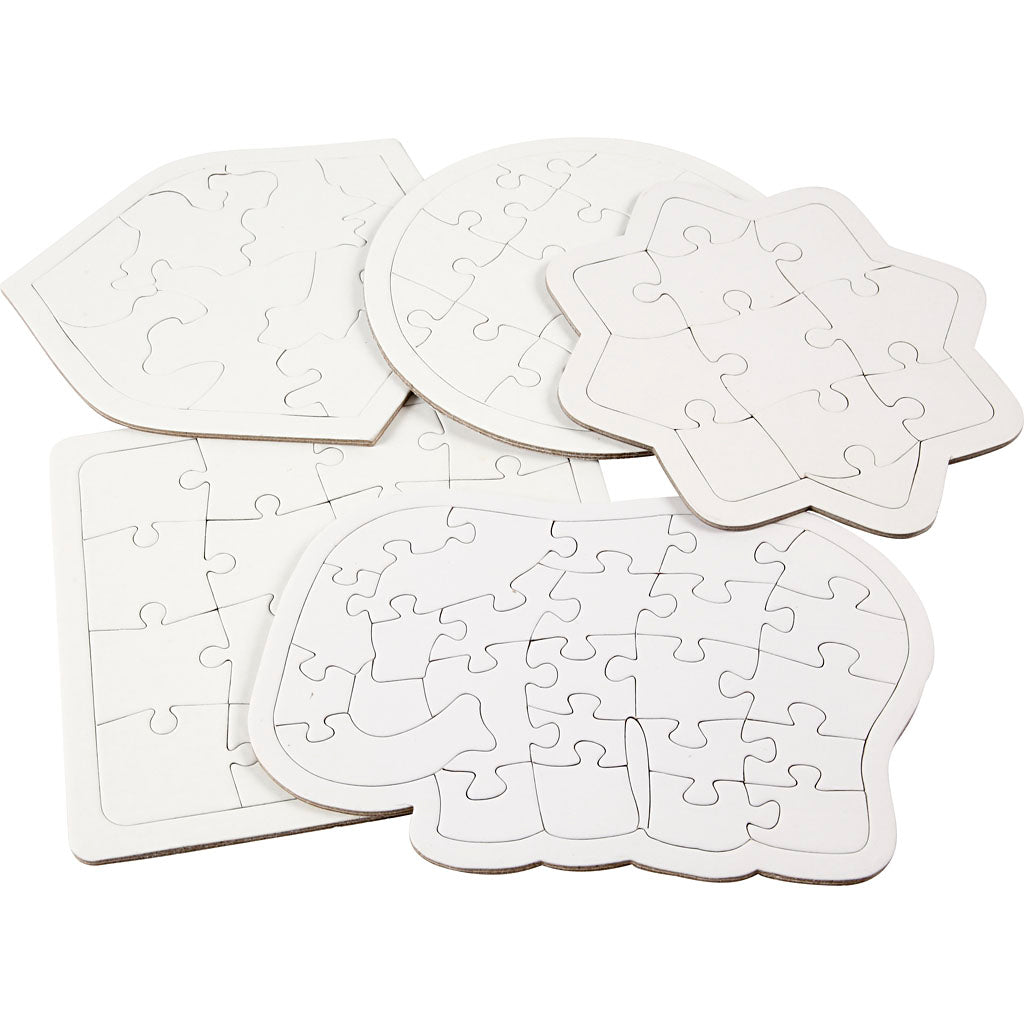 Jigsaw Puzzle, size 17-21 cm, white, 10 pc