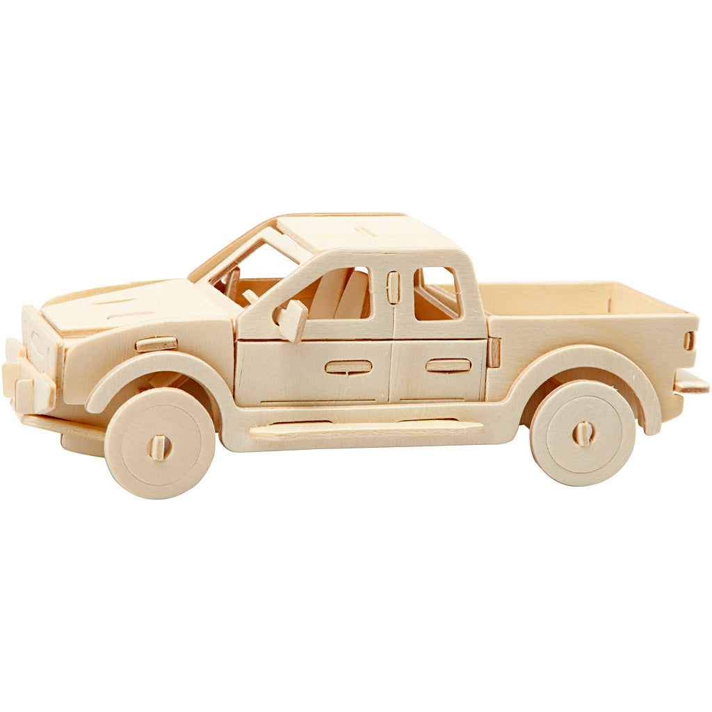 3D Construction figure, Pick-up truck, size 19,5x8x12 cm