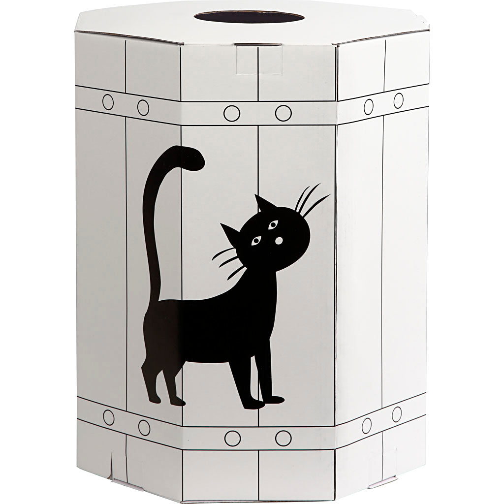 Carnival Barrel, printed, H: 39 cm, black