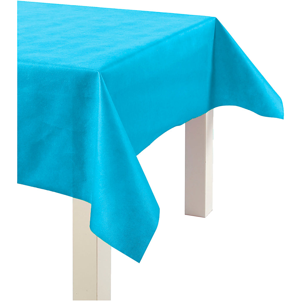 Tablecloth made of Imitation Fabric, W: 125 cm, 70 g, turquoise, 10 m/ 1 roll