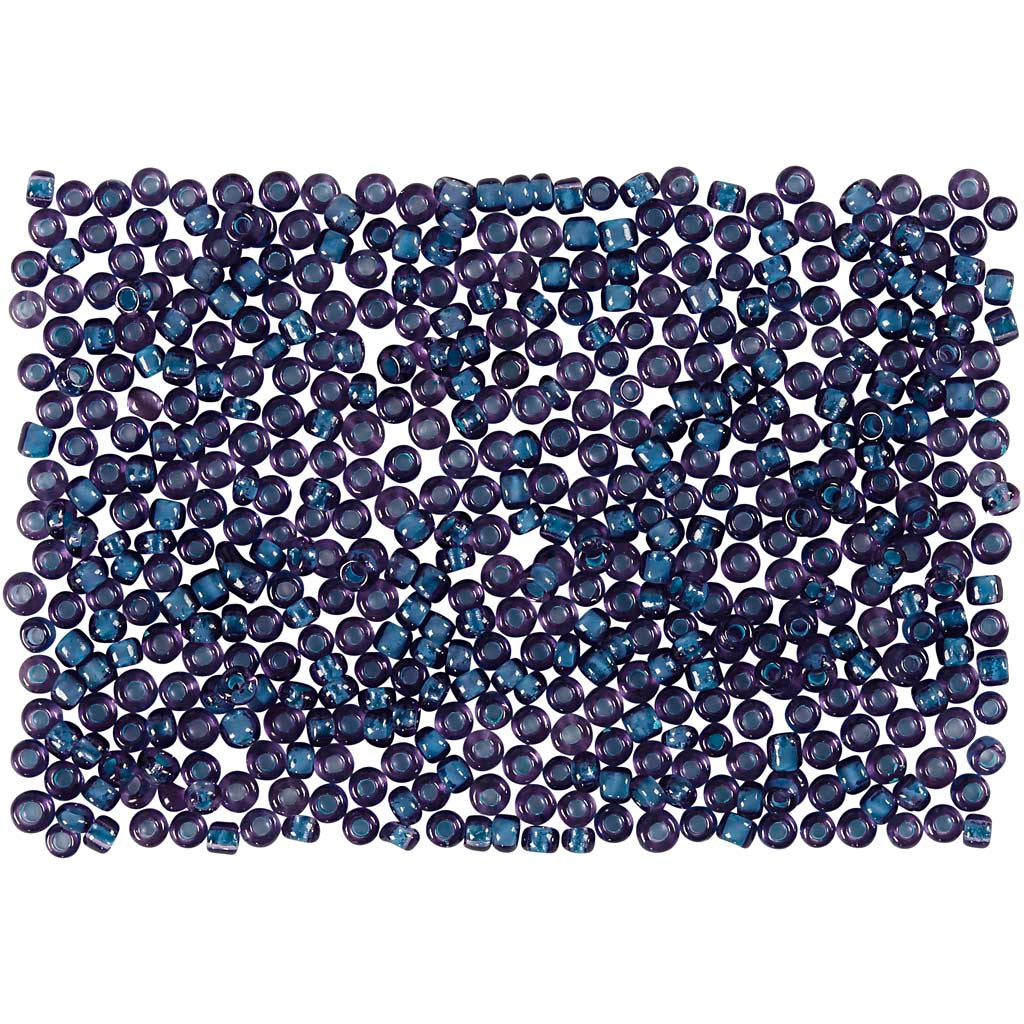 Rocaille Seed Beads, dia. 1,7 mm, size 15/0, hole size 0,5-0,8 mm, dark blue, 500 g/ 1 bag