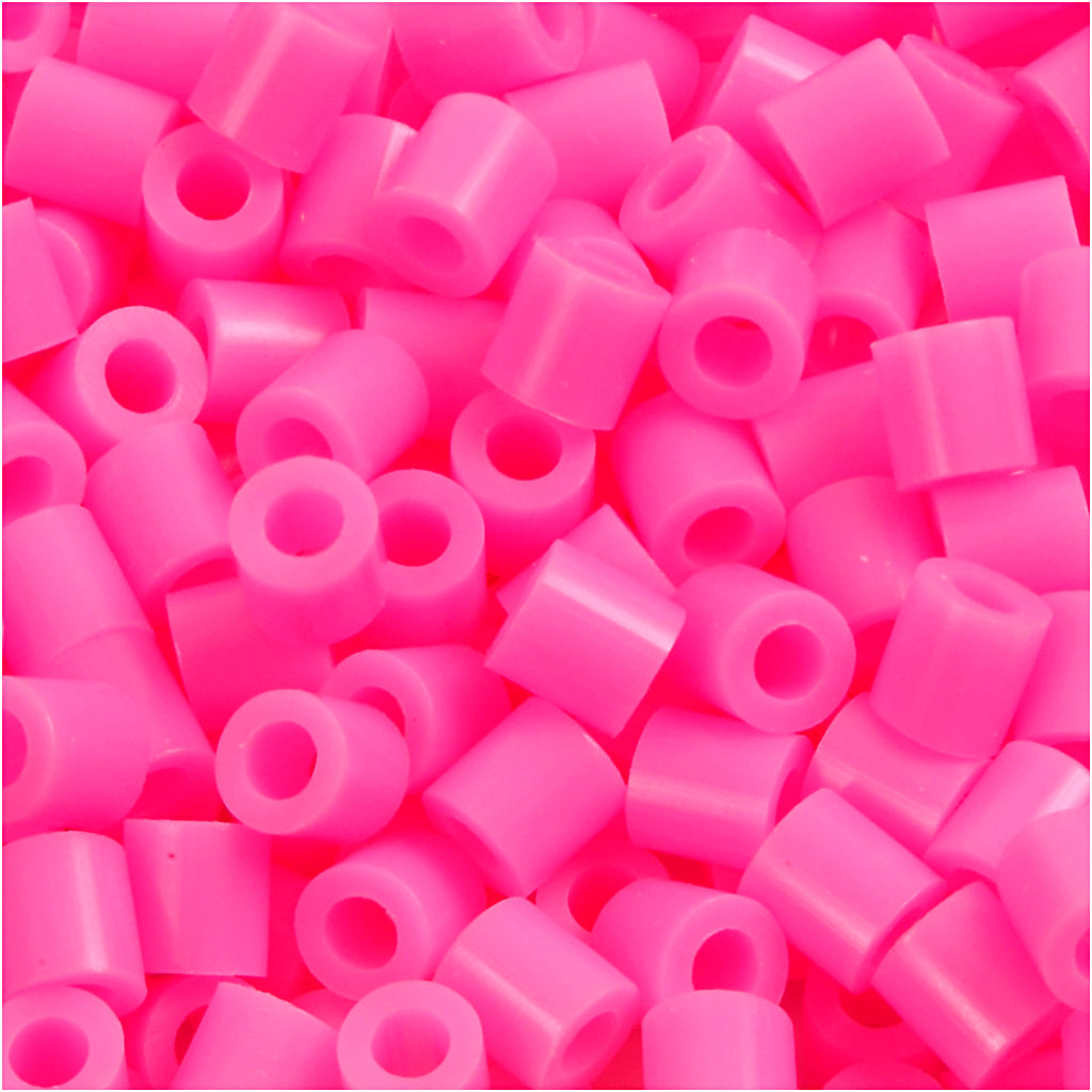Fuse Beads, size 5x5 mm, hole size 2,5 mm, medium, rose (32222), 1100 pc