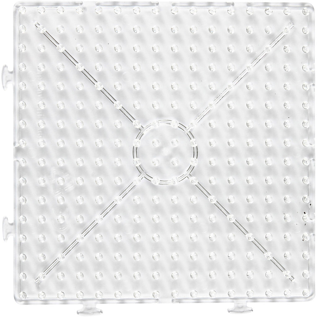 Peg Board, large square, size 15x15 cm, JUMBO, clear