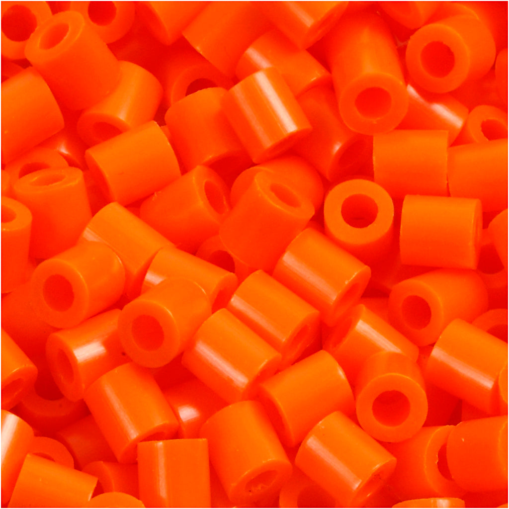 PhotoPearls, size 5x5 mm, hole size 2,5 mm, medium, clear orange (13), 1100 pc