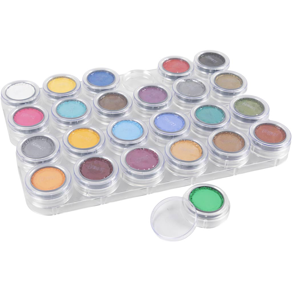 Water-based Face Paint Palette, assorted colours, 24x2.50 ml/ 1 pc