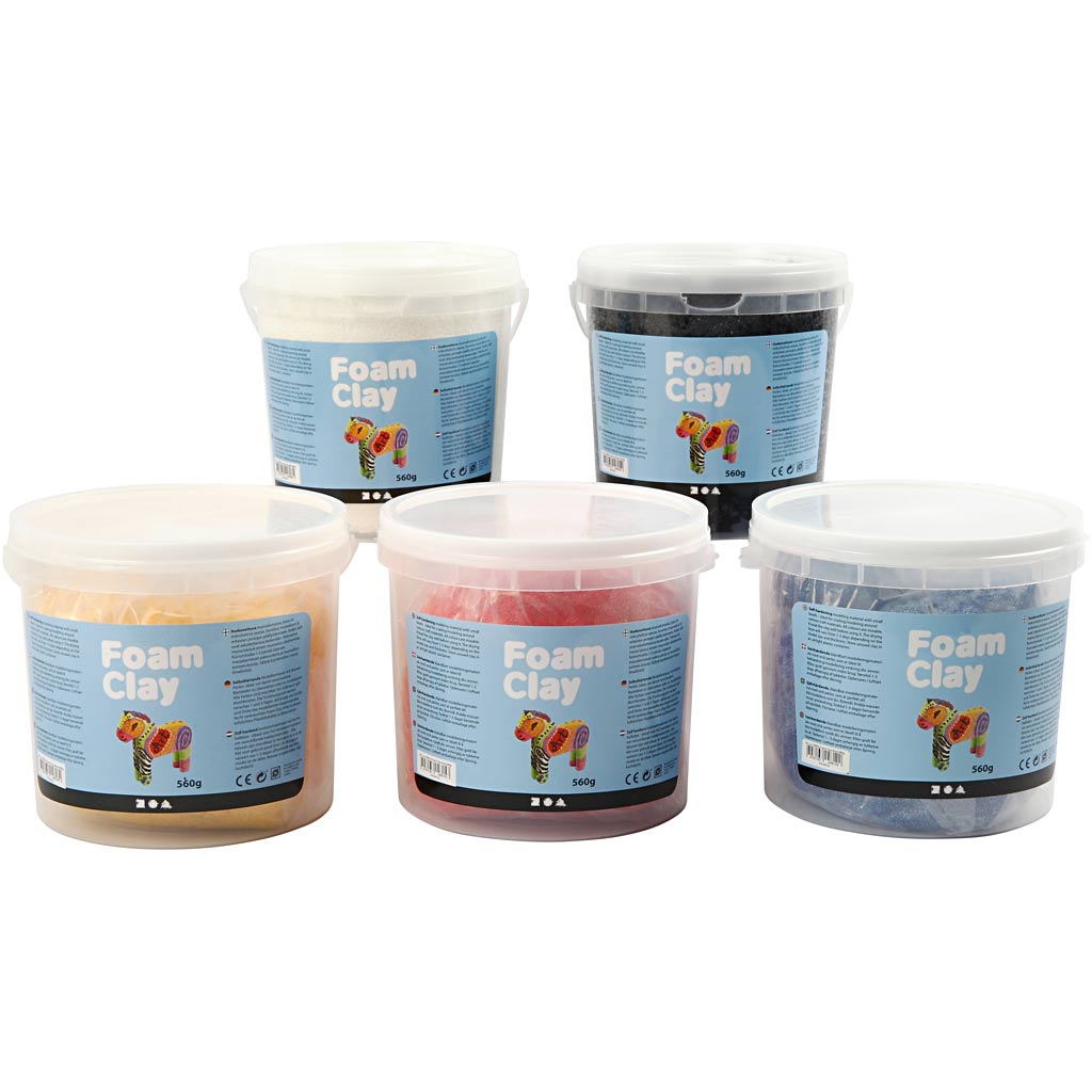 Foam Clay®, primary colours, 5x560 g