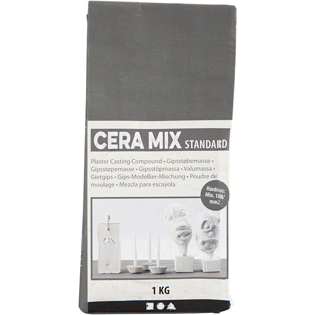 Cera-Mix Standard Casting Plaster, light grey, 1 kg
