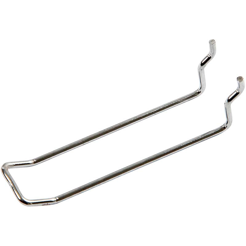 Euro pegboard hooks, L: 100 mm, W: 25 mm, thickness 4 mm, 50 pc