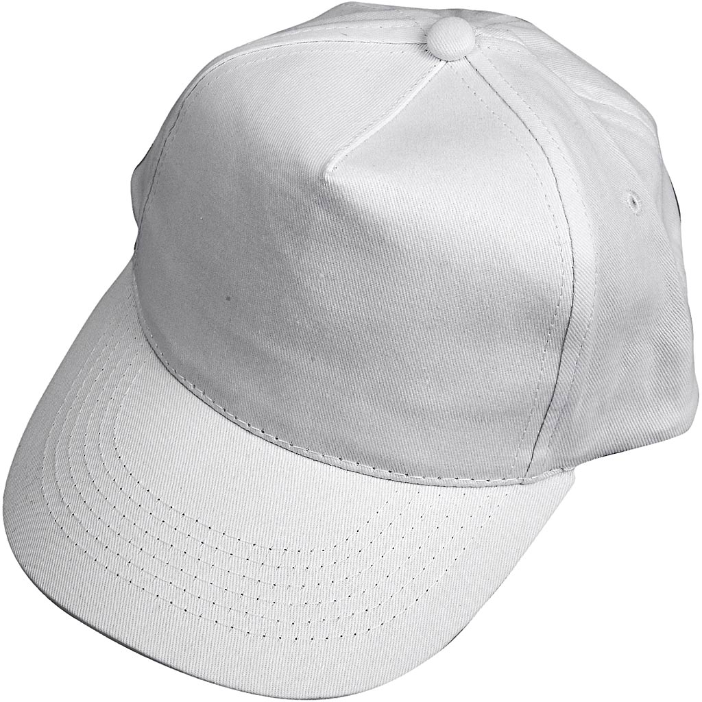 Cap, size 49,5-56 cm, white, 12 pc