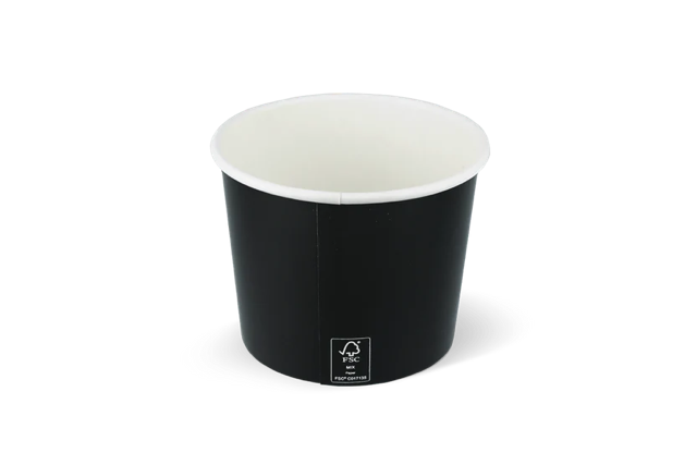 Ice cream cup Carton 300ml Ø9 cm 10oz Black FSC®Mix (1000 pcs)