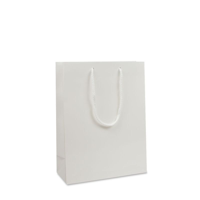 Glossy Carrier Bags 25+11x33cm White