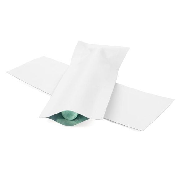 Plastic Bags White 3.8x10.2cm Tamper-proof Heat sealable