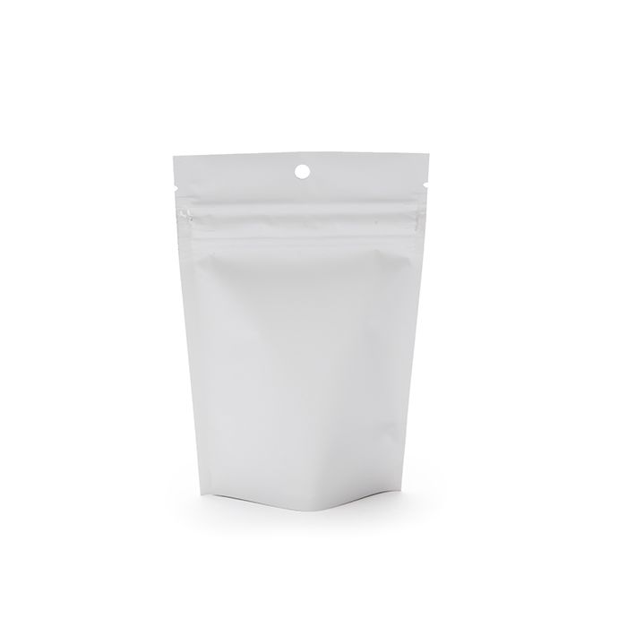 Child Resistant Pouch Bags Matte White 10,2x6,4x15,2cm