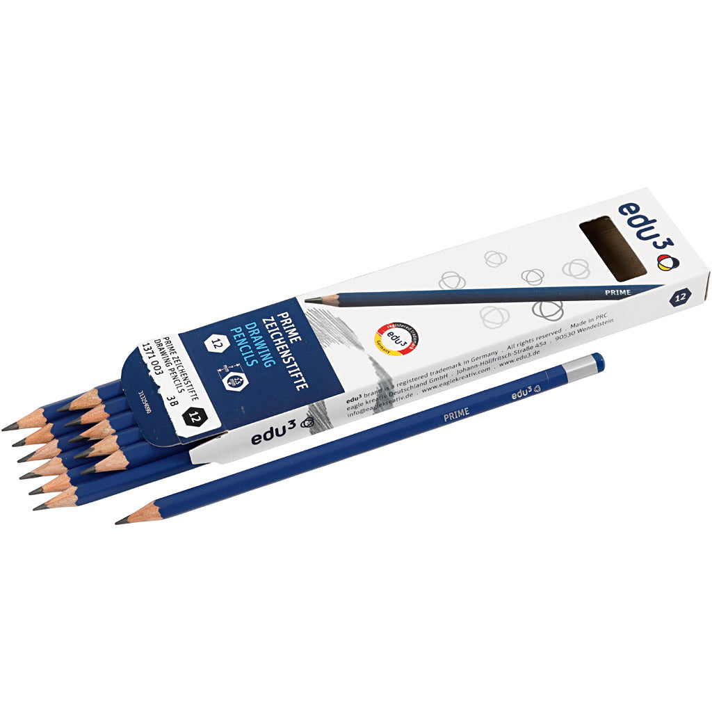 edu Drawing Pencil, 3B, 12 pc