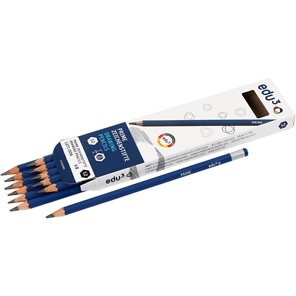 edu Drawing Pencil, 6B, 12 pc