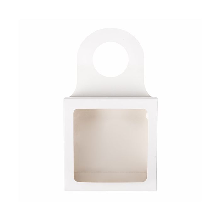White Kraft Box With Window 9,2x2,9x9,2 cm