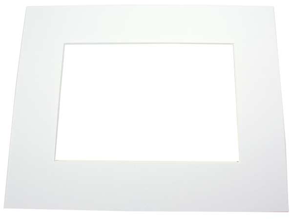 Mount Board bright White 20.3x26.7cm Window - Outer size 27.9x35.6cm Conservation Quality