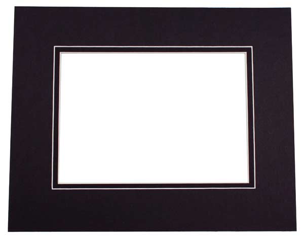 Mount Board Double thick Black/Black 45.7x61cm with 32.1x47.3cm Window
