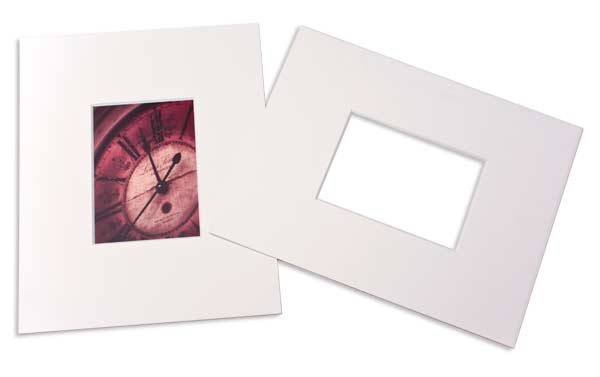 Mount Board Double thick White 27.9x35.6cm with 11.4x16.5cm Window