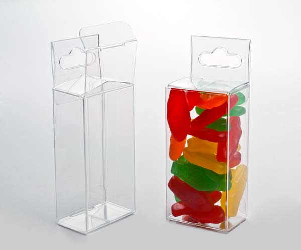 Plastic Gift Boxes 3.8x2.5x7.6cm with Hanger part